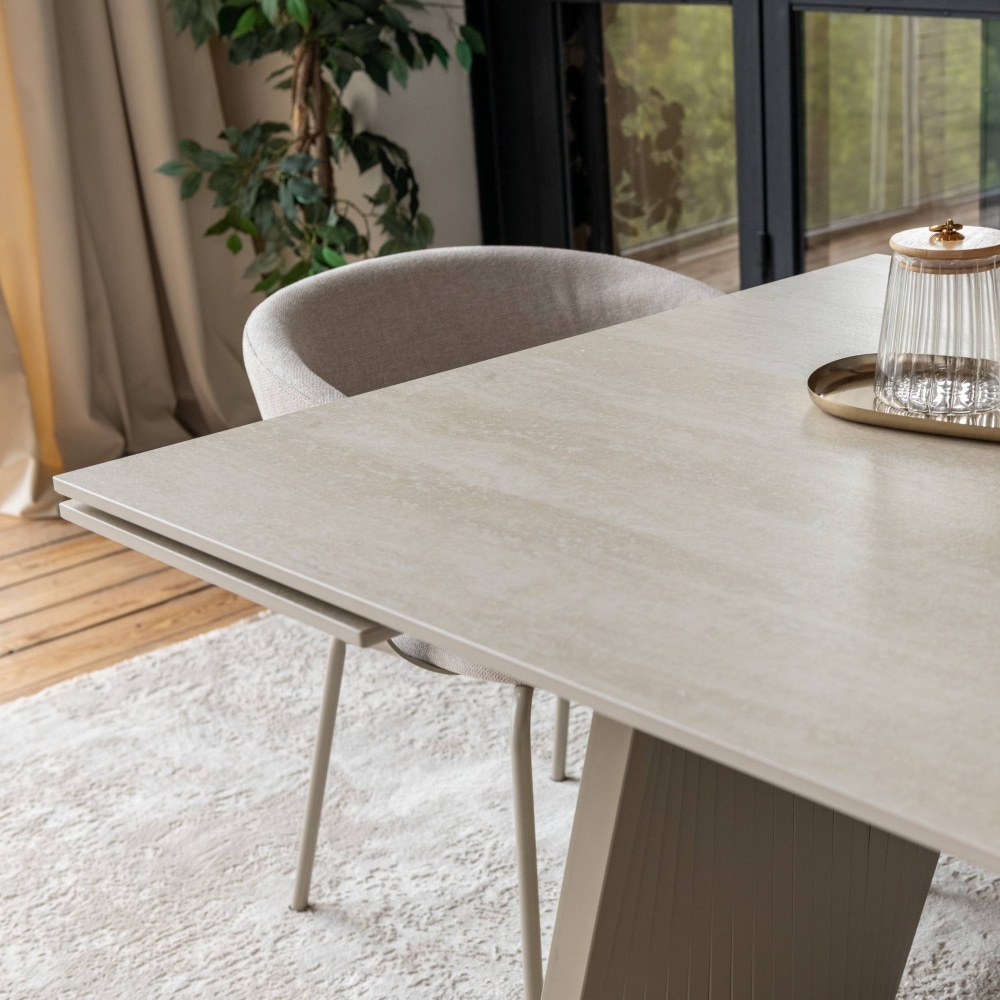 Керамический стол Олимпия TML-985 калакатта голд + черный 140-210x90x76 см